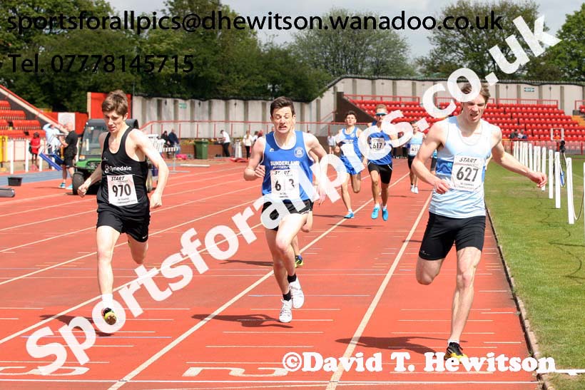 Mens under-20s 800 metres, North Eastern Track and Field Champs, Gateshead Stadium. Photo: David T. Hewitson/Sports for All Pics